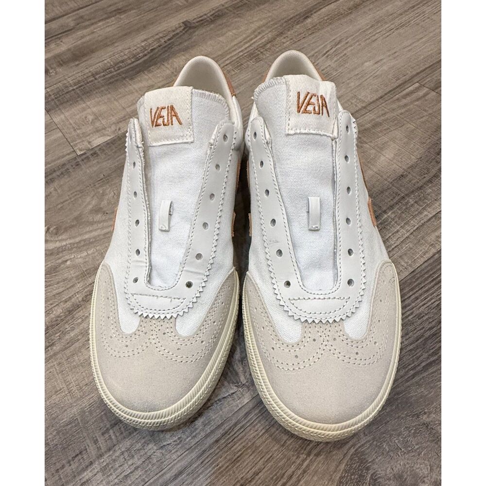 Veja Volley Canvas White Umber M8/ W10 - Picture 2 of 7